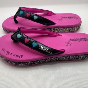 Sketchers Twinkle Toes light up flip flops size 3